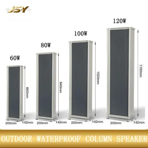OEM ODM 120W 70V 100V Outdoor Waterproof Column Speaker for Commercial Public Address Background Music System IP66