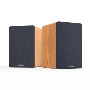 OEM ODM BT 5.0 Wireless Wooden Bookshelf Audio Speakers for Home Theater System