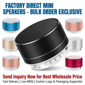 OEM ODM Custom Logo Colorful Small Round Outdoor Mini Audio Party Portable Wireless Speaker Radio Speaker
