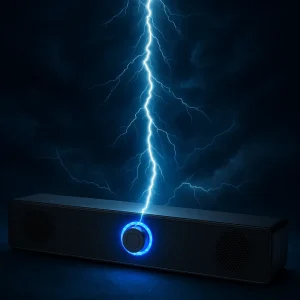 OEM ODM Desktop Long Strip Audio Notebook Blue LED Computer Gaming Sound Blaster Subwoofer USB Knob Wired Soundbar Speaker