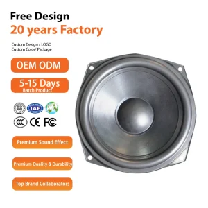 OEM ODM Factory Customizable Metal Iron Two-way Home & Car Speaker Accessories 100W Woofer 7-inch Loudspeaker
