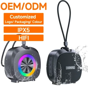 OEM ODM Factory Customized Waterproof Blue Tooth Audio Music Outdoor Party BT Professional Wireless Mini Smart Portable Speaker