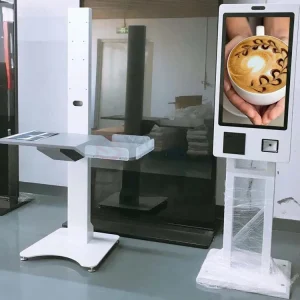OEM Touch Screen Order Payment Terminal NFC Card Reader QR Scanner Self Ordering Kiosk for Healthcare Patient Check In Systems