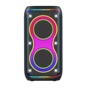 Outdoor Party Handheld High Power for Dual RGB LED Speaker with Built-in Mic & Remote 10-30W 4500mAh Battery