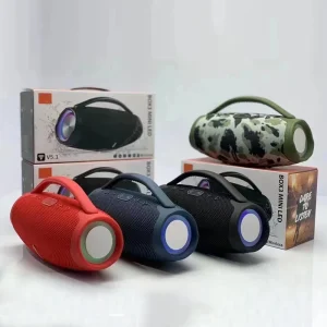 Outdoor Portable Heavy Subwoofer Audio System with RGB LED Lighting, Plastic Cabinet, Up to 10 Hours Battery Life