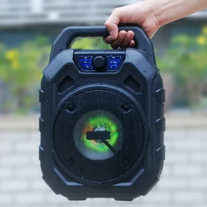 Outdoor Portable Waterproof Subwoofer Karaoke BT Speakers Colorful LED With Super Bass