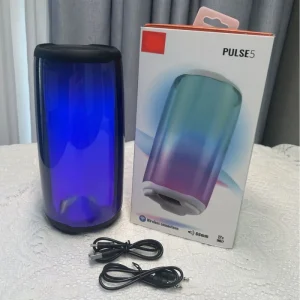 Outdoor Pulse 5 Portable Speaker USB Rechargeable DC 5V Heavy Bass Full Screen RGB Waterproof Dustproof Indoor Use