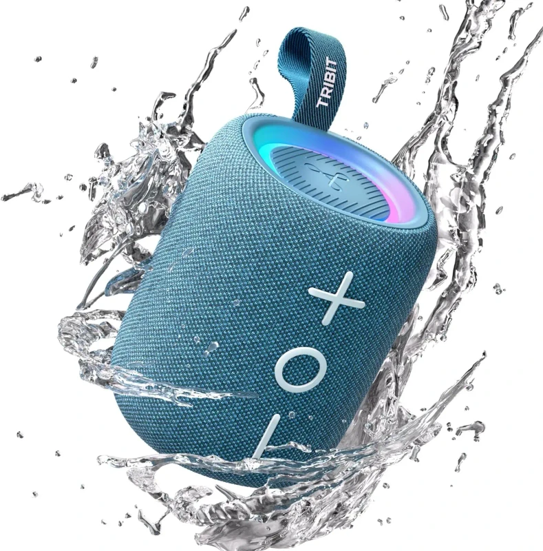 Outdoor Speaker StormBox Mini+ 12W Wireless Speaker 360° Surround Sound IPX7 Waterproof LED Lights 12H Playtime