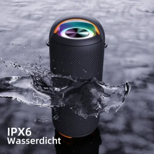 Outdoor Waterproof RGB LED Speaker Xl-03 Portable 20W Rechargeable Battery Built-in Microphone AUX USB