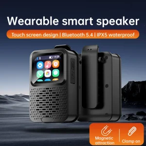 Outdoor Waterproof V9 Back Clip Type Magnetic Suction Smart Screen Small Speaker with HIFI Sound Speaker