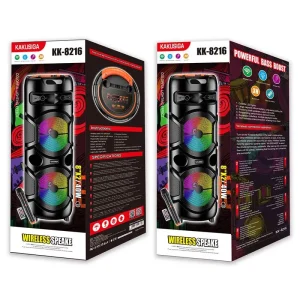 Outdoor Wireless Karaoke BT Active Dj Sound Speaker Box Portable Dual 8 Inch Big Power Party Speakers