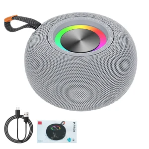 P PRO1 Mini Stereo Wireless BT Speaker Round Fabric Portable Outdoor Handheld Subwoofer TF Card Factory