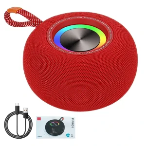 P PRO1 Portable Outdoor Wireless BT 5.3 Speaker Round Fabric Mini Subwoofer Stereo Handheld TF Card Audio