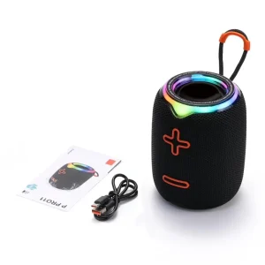P Pro11 Wireless RGB LED Battery Powered Waterproof Subwoofer Speaker Desktop Portable