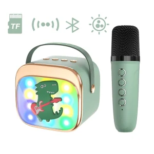 P12 Karaoke Speaker with RGB Light Wireless Microphone and USB Playback for Party Outdoor Entertainment