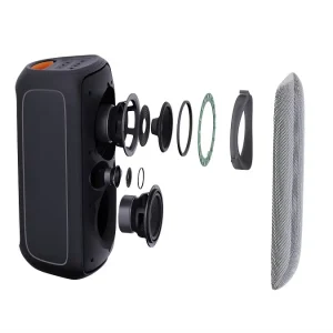 P6 Black Original PartyBox Ultimate Portable Bluetooth Speaker 80W Powerful Sound Dynamic RGB LED Lighting Mic Accessory TF AUX