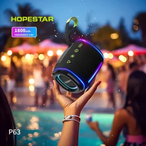 P63 Wireless RGB Lighting Speaker IPX6 Waterproof 10W Boombox Portable Speaker