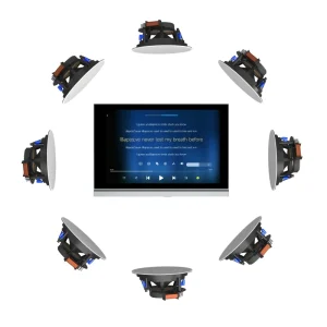 P8 Smart Home Theater Package with Touch Screen 8 Ceiling Speakers for Professional Whole Home Audio Experience