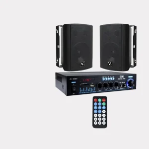 PA Outdoor Audio in Wall PA Music Speaker Home Theatre Audio System Power Amplifier With Remote Control 5 Inch Set
