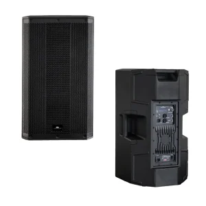 PA Speaker 15 Inch Black Plastic Active Speaker with Class D DSP High Power Various Use Occasions Max Power 1000W