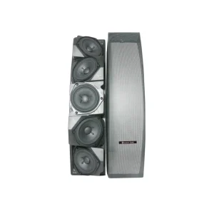 PA System 4.5 Inch 150W at 8 Ohm Wall Mounted Column Line Array Speaker with 5 Full Range Drivers Covering Whole Angle WP-4120