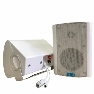 PA System IP Wall Speaker 30-50W Black for School Hotel Conference Rooms & Computer Use with Mobile Phone Support
