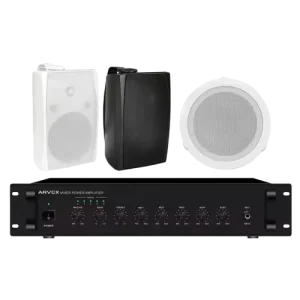 PA System for Outdoor Use Bluetooth-Connected Office Amplifier with 8ohm Ceiling Speaker Wall-Mounted Horn