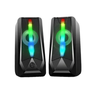 PJT DSP2003 Computer Fabric RGB Gaming USB Wired Home Office Game Audio Desktop PC Gaming Speakers