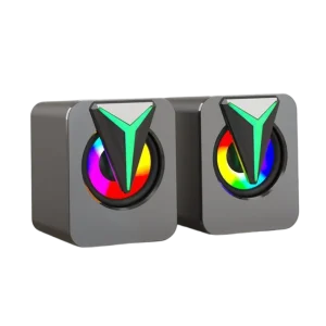 PJT DSP2325 Speaker RGB Gaming Speakers with Subwoofer Stereo Sound Volume Control for PC Desktop Computer Gamer