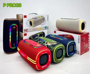 PRO28 Super 30W Bass Portable Blue Tooth Waterproof Speaker RGB Light Hifi Music High Quality Woofer Fabric Speaker FM