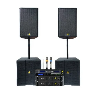 PS15 + KA18A Professional Audio System (2+2) Active Speaker Set 2×15 Inch Top & 2×18 Inch Subwoofer 1400W Birch Plywood