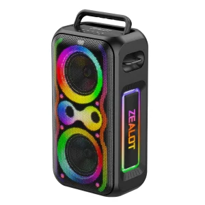 PT21-1 200W Super Subwoofer Party Speaker 48000mAh Battery IPX6 Waterproof RGB Dazzling Light