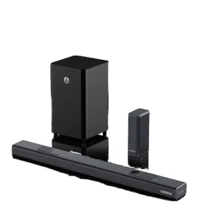 Pacific 500W Long Soundbar Subwoofer Wireless Bluetooth Home Audio Speaker with DC Power Source for Home Theatre