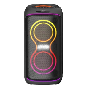 Party Box Stage 320 Portable Party Speaker with Telescopic Handle & Wide Sturdy Wheels Powerful Pro Sound