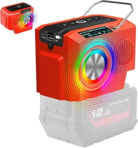Party Outdoor Surround Portable 10W BT Speaker Box Fit for Milwauke M 18 18V Battery BT Radio with USB and TYPE C TF Card Slot