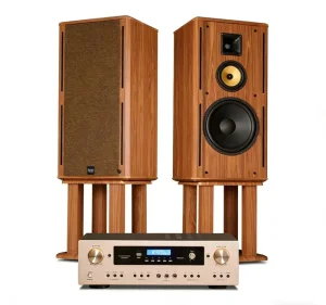 Passive Three-way HIFI Speaker Amplifier Set for Home Living Room Stereo Floor Standing 2.0 Sound System