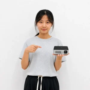 Pocket Smart Projector with Built in Battery Speaker Portable Design Compatible with Phone and HDMI Devices