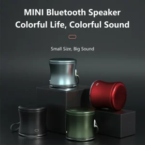 Popular Mini Cylinder Metal 5.0 Wireless IPX5 Waterproof 3W Button Control Portable Speaker TWS Pairing App Support