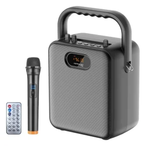 Portable 15W Wireless Speaker 2400mAh Battery with Microphone and Remote Control