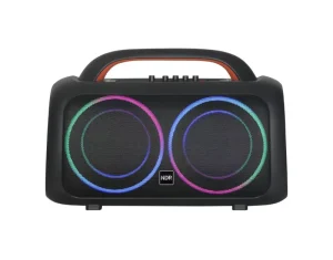 Portable 30w Bluetooth Speaker 5 Knobs Dual 6.5 Inch 80Hz Bass Coil Tweeter Colorful LED Wireless Outdoor Party Sound System NDR