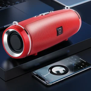 Portable 3D Stereo Surround Sound Audio Speaker TF Card Bluetooth Speakers Subwoofer Wireless Drum Speaker With Strap