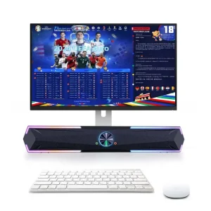 Portable 3D Surround Sound RGB Wireless Bluetooth Sound Bar With Subwoofer PC Computer Mobile Phone Gaming Speakers