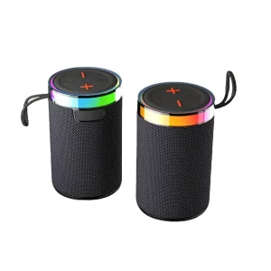Portable 5.3 5W RGB LED Lighting Waterproof IPX2 10m Range 800mAh Battery FM Radio Mobile Phone Speaker