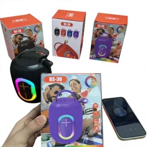 Portable 5W RGB Light Wireless Speaker with Battery-Powered APP Control Voice Outdoor Plastic Cabinet