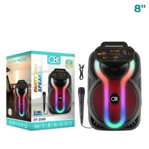 Portable 8 inch RGB LED Lights 20W Output Speaker for Outdoor Parties