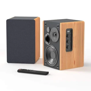 Portable Active Audio Bookshelf Speaker Two-Way Bookshelf Speaker Wooden Box Bluetooth Bookshelf Speaker