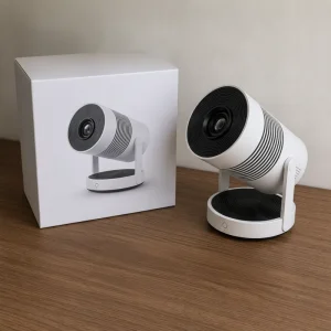 Portable Android Smart Projector 1920×1080 Resolution AMOLED Display Dual SIM Stereo Speaker for Plastic Material Indoor Outdoor