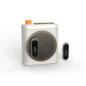 Portable Audio Amplifier with Two Wireless Clip Mics Feedback Control for Teaching Tours and Music Events