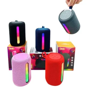 Portable BT Speaker 5.3 Speaker Subwoofer with RGB LED Lighting for Outdoor Home Use Mini Desktop Audio System