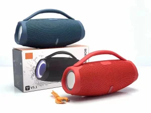 Portable BT Speaker BT5.1 Wireless Sound Box with LED Light Stereo Speaker for Home Outdoor Use